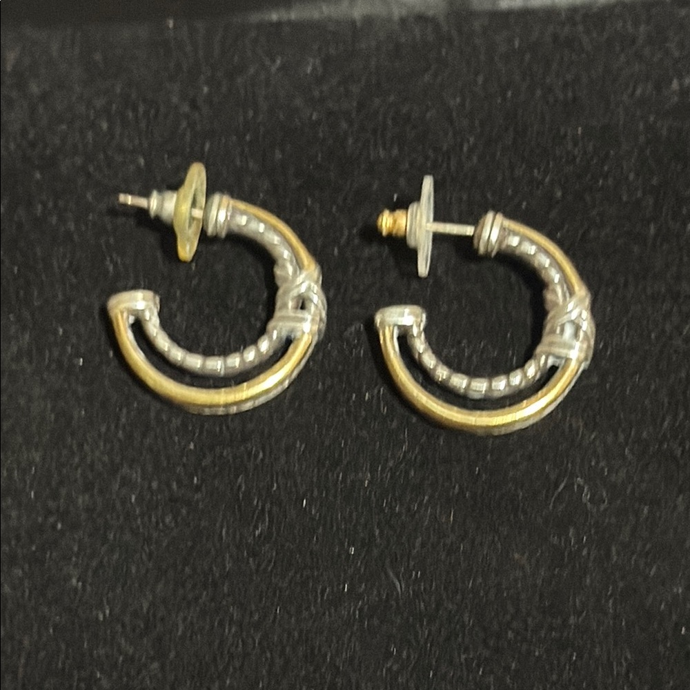 Brighton Two-Tone Hoop Earrings